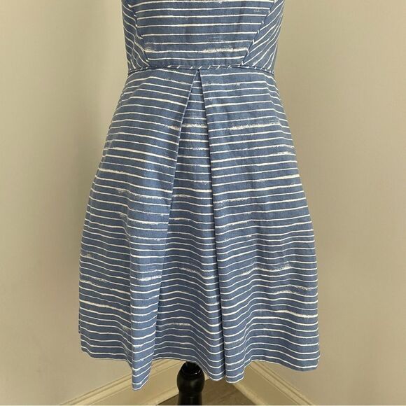 GAP Blue Knee Length Y2K Fit & Flare Sleeveless Dress sz 0 Preppy Fishermancore - Picture 6 of 16